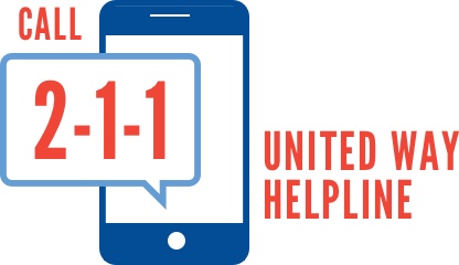 Call 2-1-1 United Way Helpline